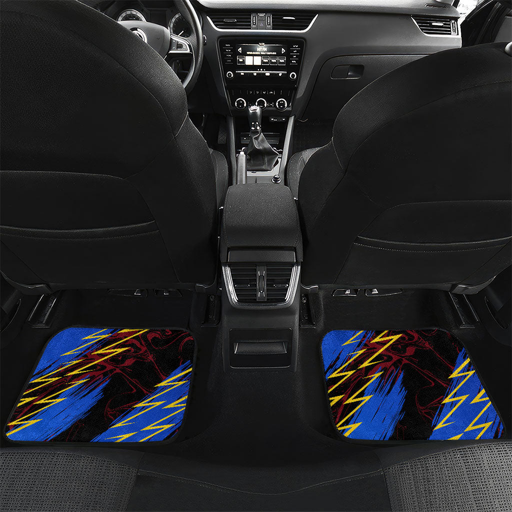Personalized Antigua And Barbuda Cricket Car Mats Falcons Caribbean Lightning Abstract Graphic
