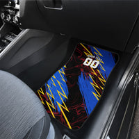 Personalized Antigua And Barbuda Cricket Car Mats Falcons Caribbean Lightning Abstract Graphic