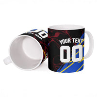 Personalized Antigua And Barbuda Cricket Ceramic Mug Falcons Caribbean Lightning Abstract Graphic