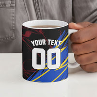 Personalized Antigua And Barbuda Cricket Ceramic Mug Falcons Caribbean Lightning Abstract Graphic