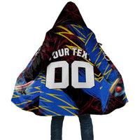 Personalized Antigua And Barbuda Cricket Cloak Falcons Caribbean Lightning Abstract Graphic