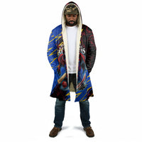 Personalized Antigua And Barbuda Cricket Cloak Falcons Caribbean Lightning Abstract Graphic