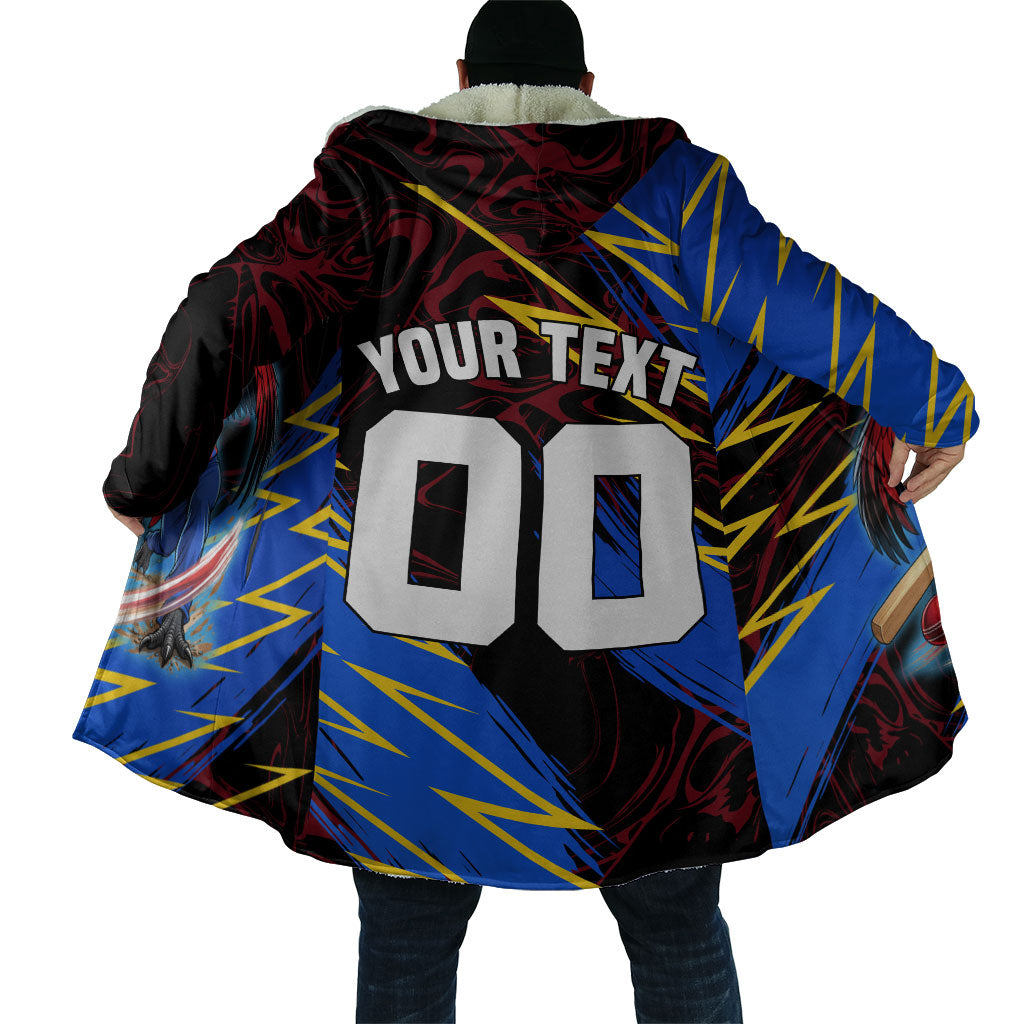Personalized Antigua And Barbuda Cricket Cloak Falcons Caribbean Lightning Abstract Graphic