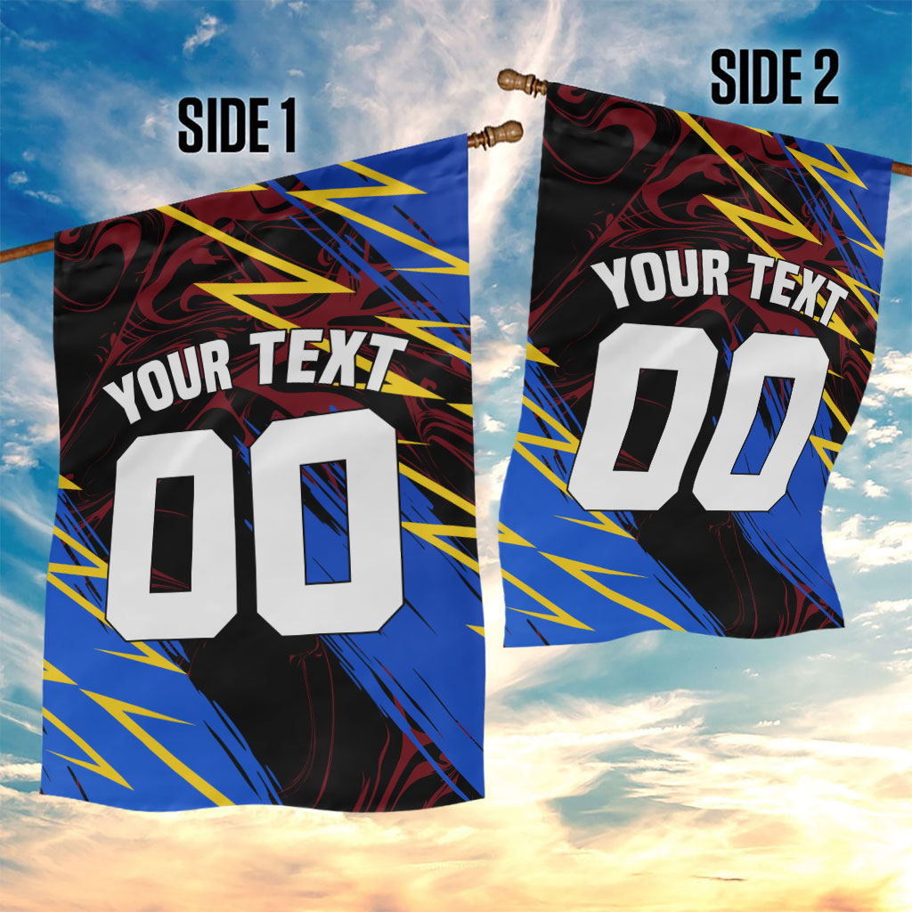Personalized Antigua And Barbuda Cricket Garden Flag Falcons Caribbean Lightning Abstract Graphic