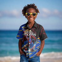Personalized Antigua And Barbuda Cricket Kid Hawaiian Shirt Falcons Caribbean Lightning Abstract Graphic