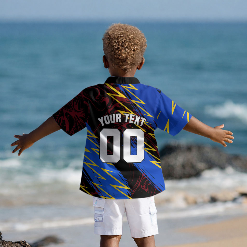 Personalized Antigua And Barbuda Cricket Kid Hawaiian Shirt Falcons Caribbean Lightning Abstract Graphic