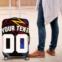 Personalized Antigua And Barbuda Cricket Luggage Cover Falcons Caribbean Lightning Abstract Graphic