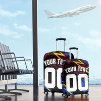 Personalized Antigua And Barbuda Cricket Luggage Cover Falcons Caribbean Lightning Abstract Graphic