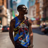 Personalized Antigua And Barbuda Cricket Men Tank Top Falcons Caribbean Lightning Abstract Graphic