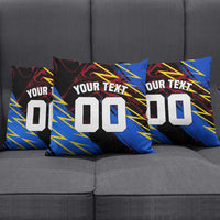 Personalized Antigua And Barbuda Cricket Pillow Cover Falcons Caribbean Lightning Abstract Graphic