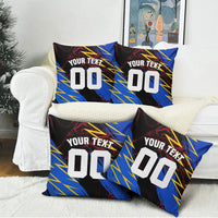 Personalized Antigua And Barbuda Cricket Pillow Cover Falcons Caribbean Lightning Abstract Graphic