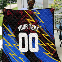 Personalized Antigua And Barbuda Cricket Quilt Falcons Caribbean Lightning Abstract Graphic