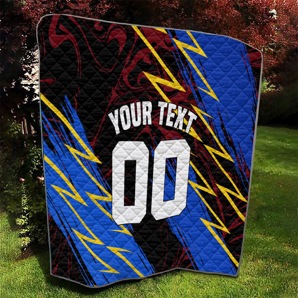 Personalized Antigua And Barbuda Cricket Quilt Falcons Caribbean Lightning Abstract Graphic