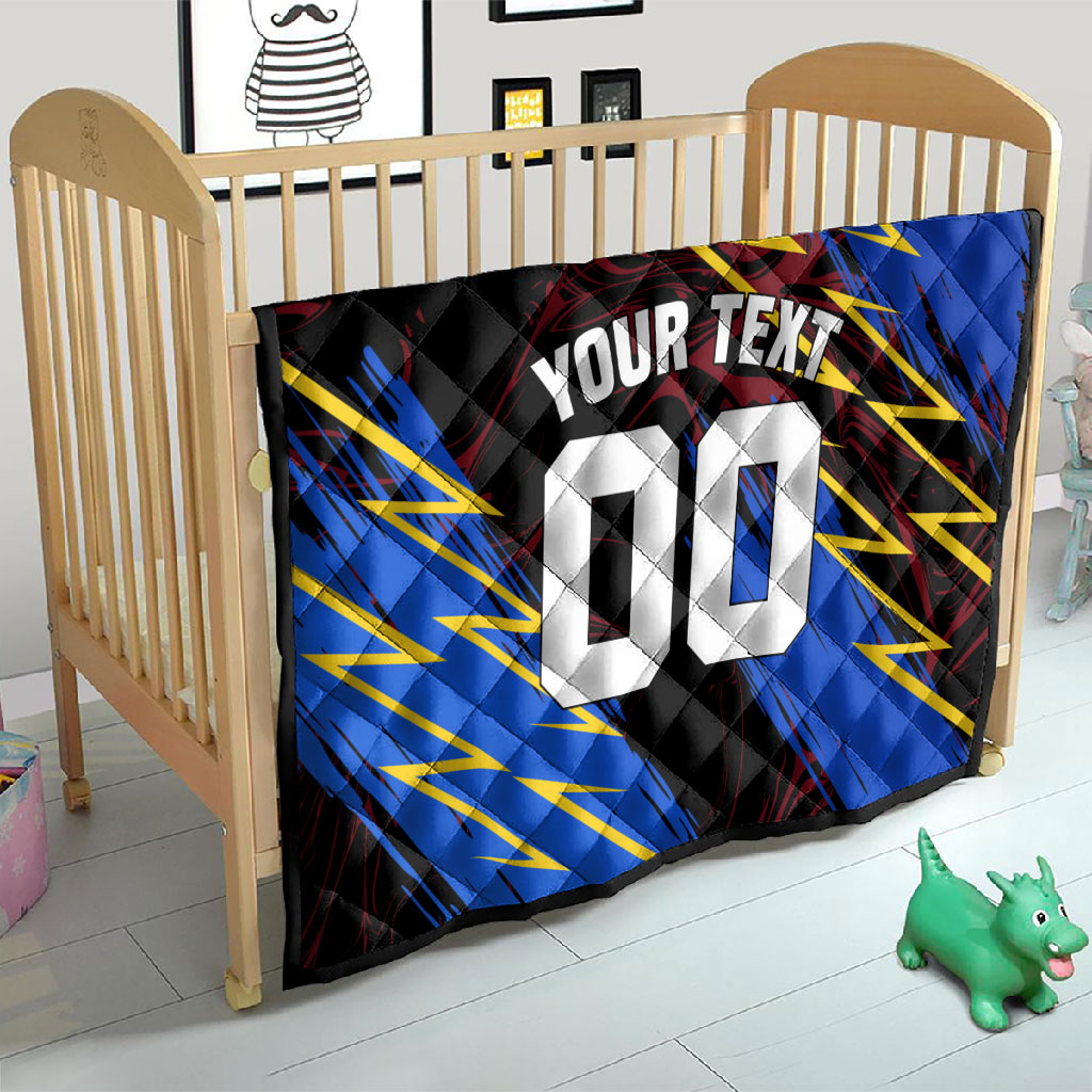 Personalized Antigua And Barbuda Cricket Quilt Falcons Caribbean Lightning Abstract Graphic