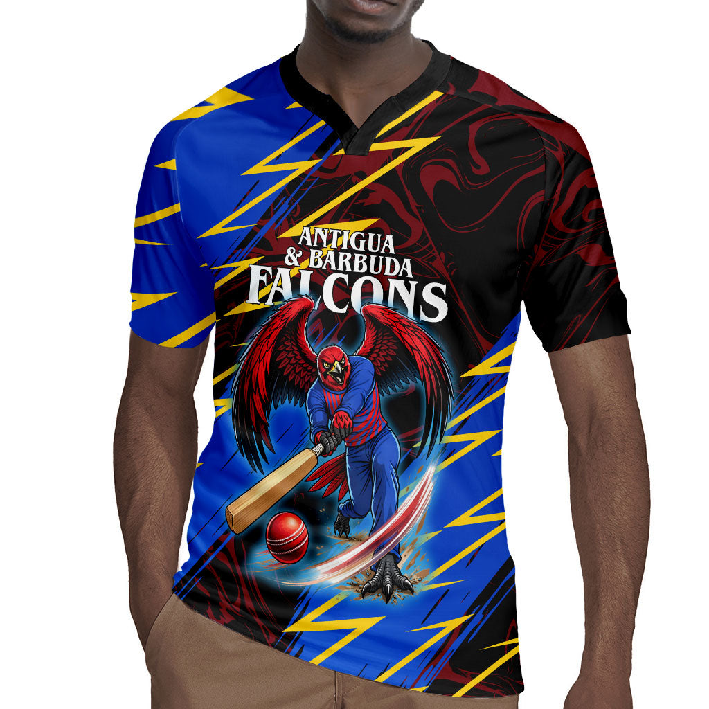 Personalized Antigua And Barbuda Cricket Rugby Jersey Falcons Caribbean Lightning Abstract Graphic