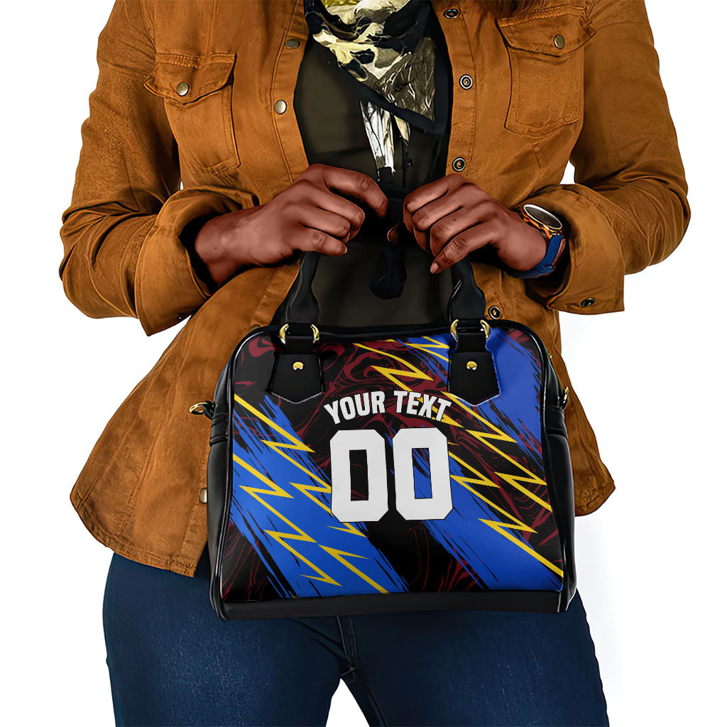 Personalized Antigua And Barbuda Cricket Shoulder Handbag Falcons Caribbean Lightning Abstract Graphic