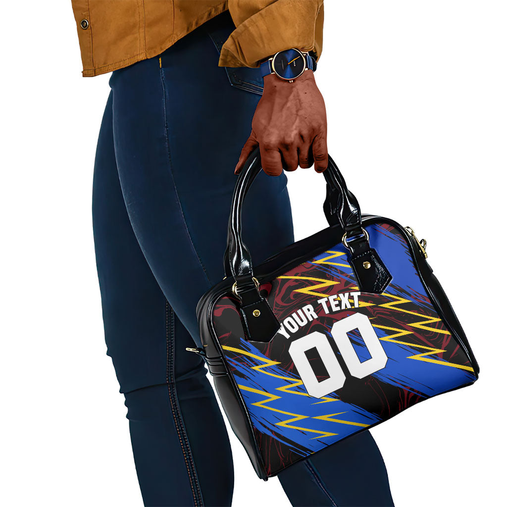 Personalized Antigua And Barbuda Cricket Shoulder Handbag Falcons Caribbean Lightning Abstract Graphic