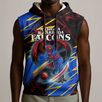 Personalized Antigua And Barbuda Cricket Sleeveless Hoodie Falcons Caribbean Lightning Abstract Graphic