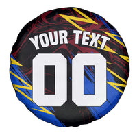 Personalized Antigua And Barbuda Cricket Spare Tire Cover Falcons Caribbean Lightning Abstract Graphic