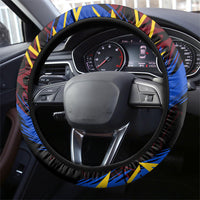 Antigua And Barbuda Cricket Steering Wheel Cover Falcons Caribbean Lightning Abstract Graphic