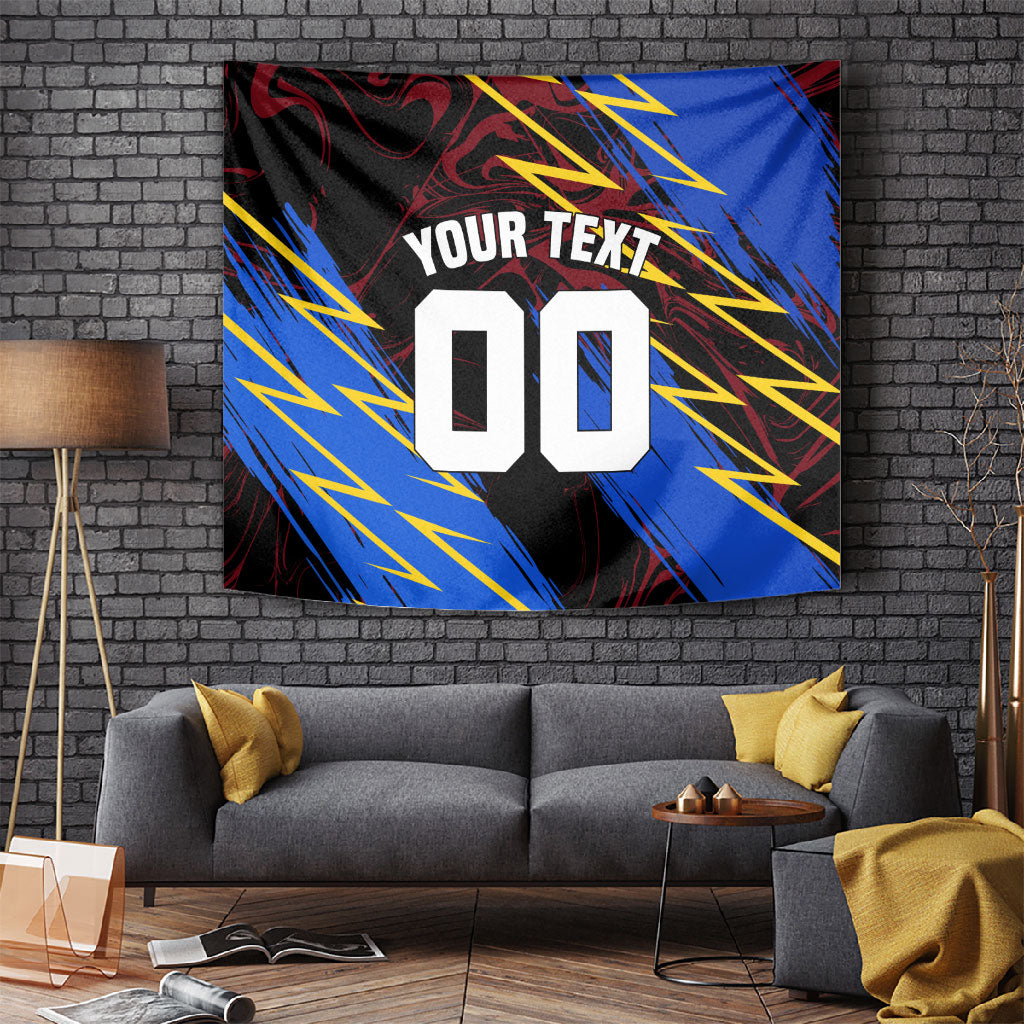 Personalized Antigua And Barbuda Cricket Tapestry Falcons Caribbean Lightning Abstract Graphic