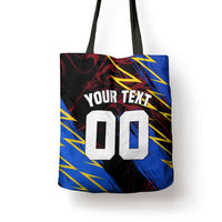 Personalized Antigua And Barbuda Cricket Tote Bag Falcons Caribbean Lightning Abstract Graphic
