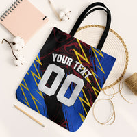 Personalized Antigua And Barbuda Cricket Tote Bag Falcons Caribbean Lightning Abstract Graphic