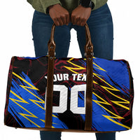 Personalized Antigua And Barbuda Cricket Travel Bag Falcons Caribbean Lightning Abstract Graphic