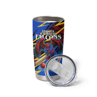 Personalized Antigua And Barbuda Cricket Tumbler Cup Falcons Caribbean Lightning Abstract Graphic