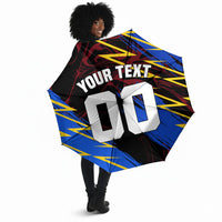 Personalized Antigua And Barbuda Cricket Umbrella Falcons Caribbean Lightning Abstract Graphic