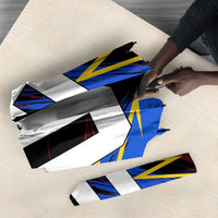 Personalized Antigua And Barbuda Cricket Umbrella Falcons Caribbean Lightning Abstract Graphic