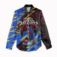 Personalized Antigua And Barbuda Cricket Women Casual Shirt Falcons Caribbean Lightning Abstract Graphic