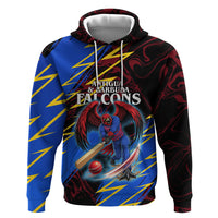 Personalized Antigua And Barbuda Cricket Zip Hoodie Falcons Caribbean Lightning Abstract Graphic