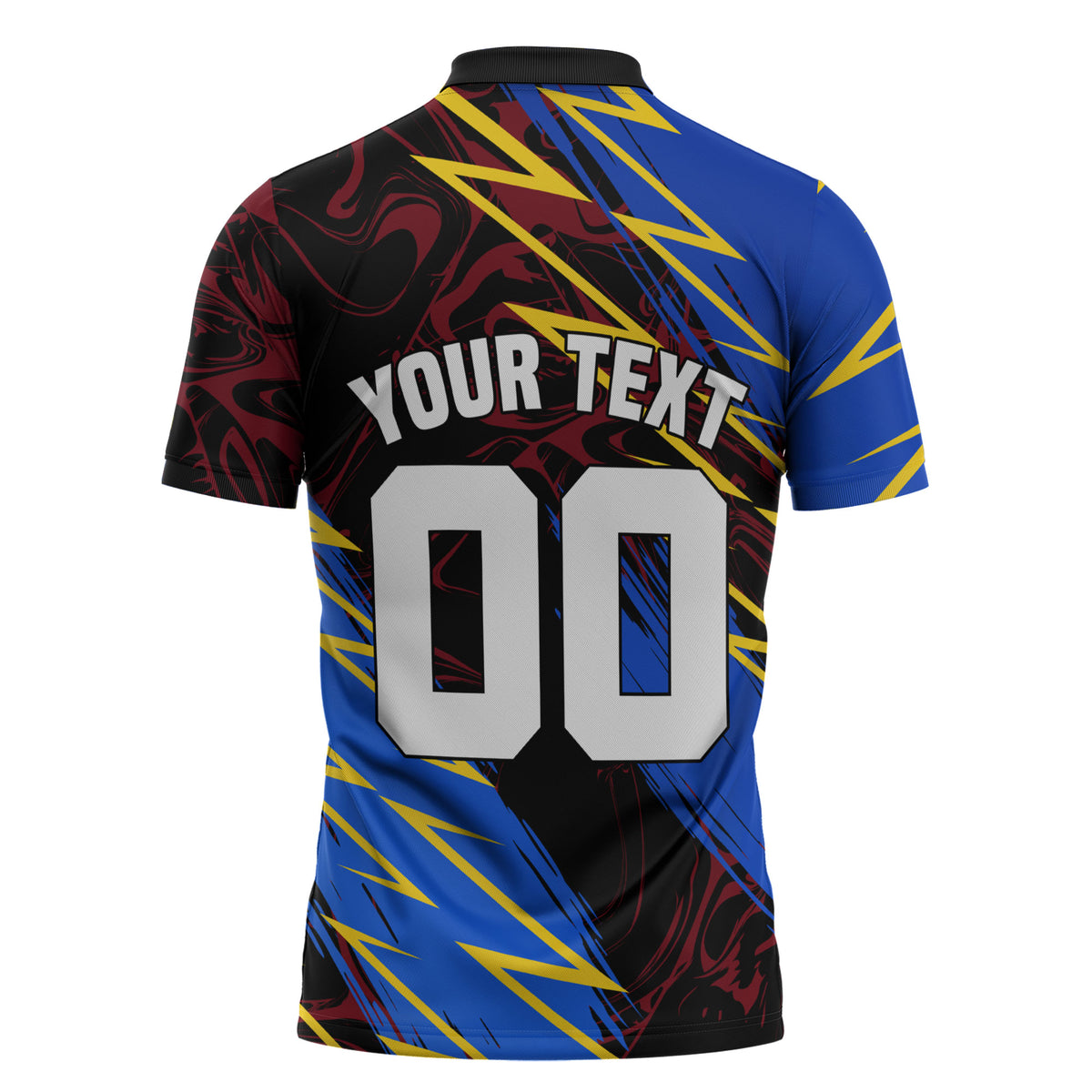 Personalized Antigua And Barbuda Cricket Zipper Polo Shirt Falcons Caribbean Lightning Abstract Graphic