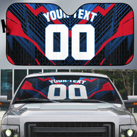 Personalized Antigua And Barbuda Cricket Falcons Auto Sun Shade Abstract Hexagon Pattern Sport
