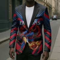 Personalized Antigua And Barbuda Cricket Falcons Blazer Abstract Hexagon Pattern Sport