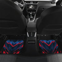 Personalized Antigua And Barbuda Cricket Falcons Car Mats Abstract Hexagon Pattern Sport