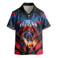 Personalized Antigua And Barbuda Cricket Falcons Kid Hawaiian Shirt Abstract Hexagon Pattern Sport