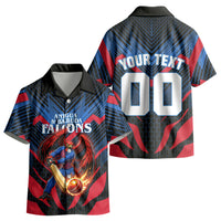Personalized Antigua And Barbuda Cricket Falcons Kid Hawaiian Shirt Abstract Hexagon Pattern Sport