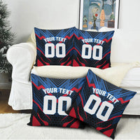 Personalized Antigua And Barbuda Cricket Falcons Pillow Cover Abstract Hexagon Pattern Sport