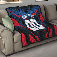 Personalized Antigua And Barbuda Cricket Falcons Quilt Abstract Hexagon Pattern Sport