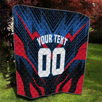 Personalized Antigua And Barbuda Cricket Falcons Quilt Abstract Hexagon Pattern Sport