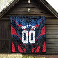 Personalized Antigua And Barbuda Cricket Falcons Quilt Abstract Hexagon Pattern Sport