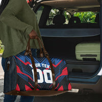 Personalized Antigua And Barbuda Cricket Falcons Travel Bag Abstract Hexagon Pattern Sport