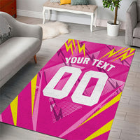 Personalized Barbados Tridents Area Rug Cricket Mascot Dynamic Anime Art