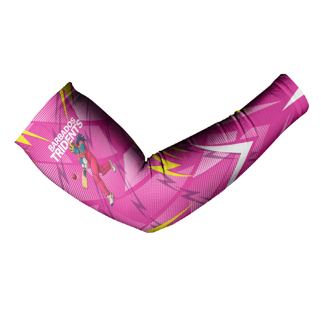 Personalized Barbados Tridents Arm Sleeves Cricket Mascot Dynamic Anime Art