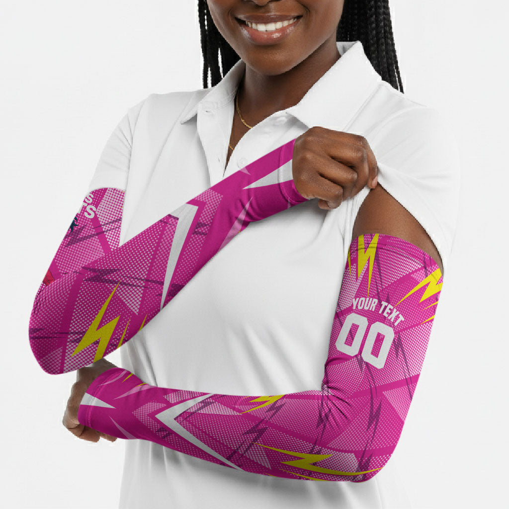 Personalized Barbados Tridents Arm Sleeves Cricket Mascot Dynamic Anime Art