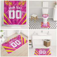 Personalized Barbados Tridents Bathroom Set Cricket Mascot Dynamic Anime Art