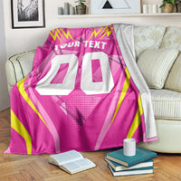 Personalized Barbados Tridents Blanket Cricket Mascot Dynamic Anime Art