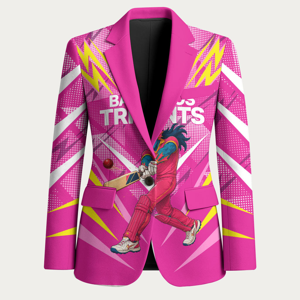 Personalized Barbados Tridents Blazer Cricket Mascot Dynamic Anime Art